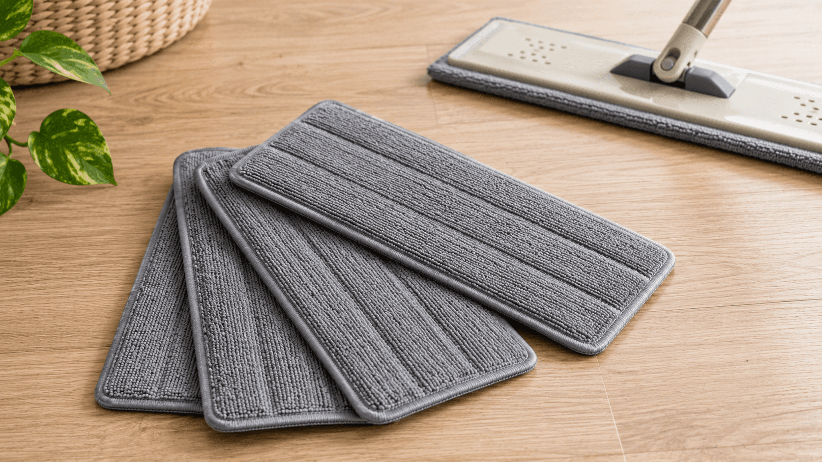 Washable Unoutur Reusable Dry Sweeping Cloths Microfiber Wet Mop Pads for dusting and wet mopping