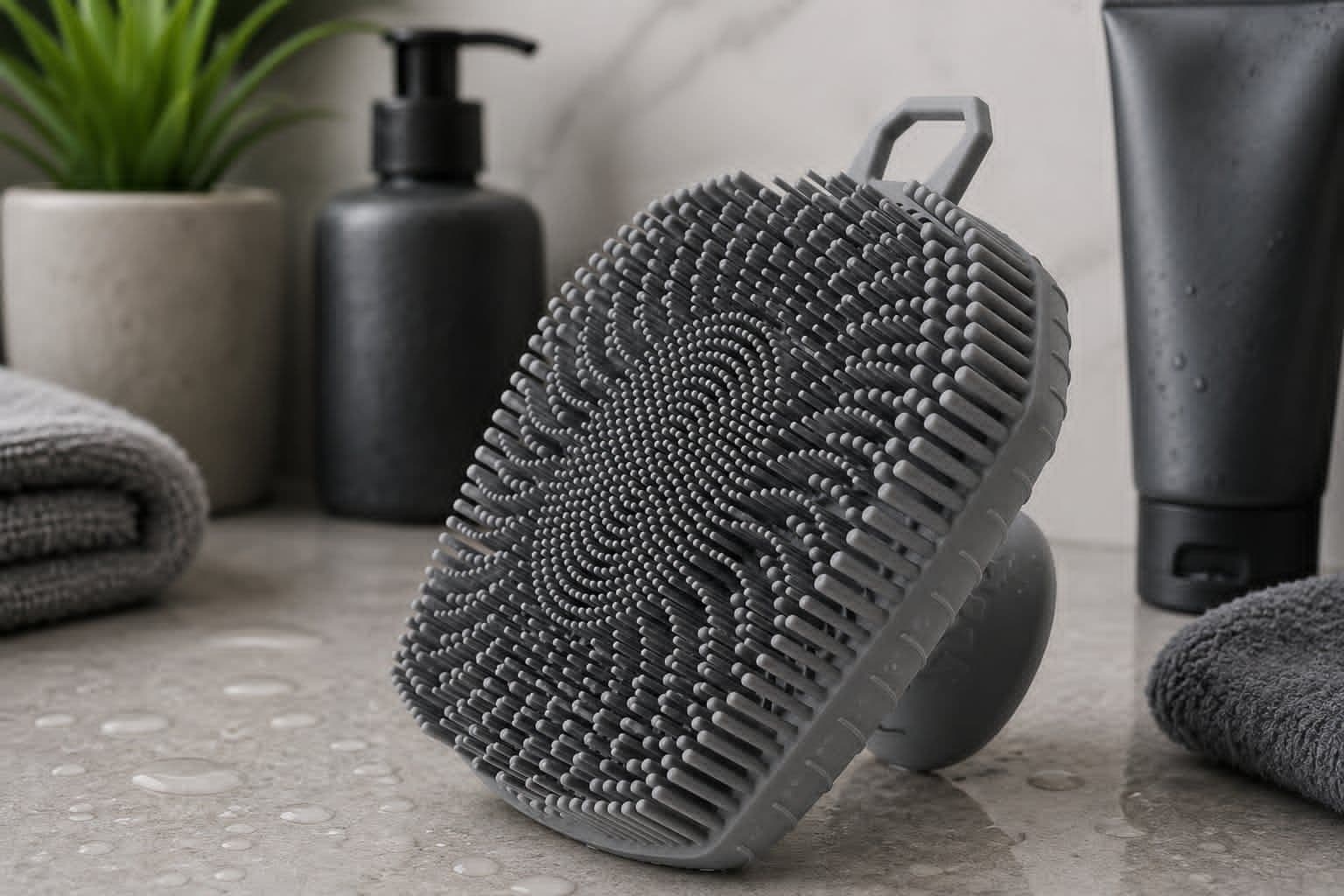RamPula Face Scrubber silicone facial cleansing brush for deep skin cleaning and exfoliation