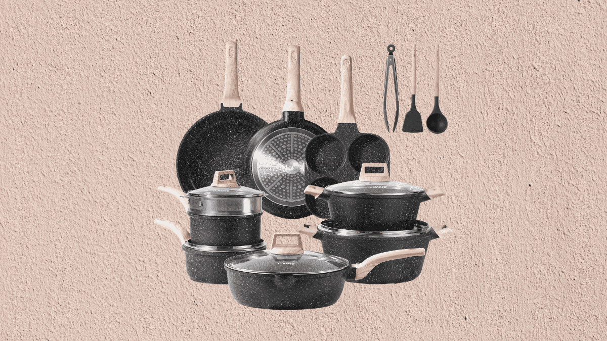 CAROTE 21-Piece Pots and Pans Set Review — Nonstick Cookware with Detachable Handle & Space-Saving Design
