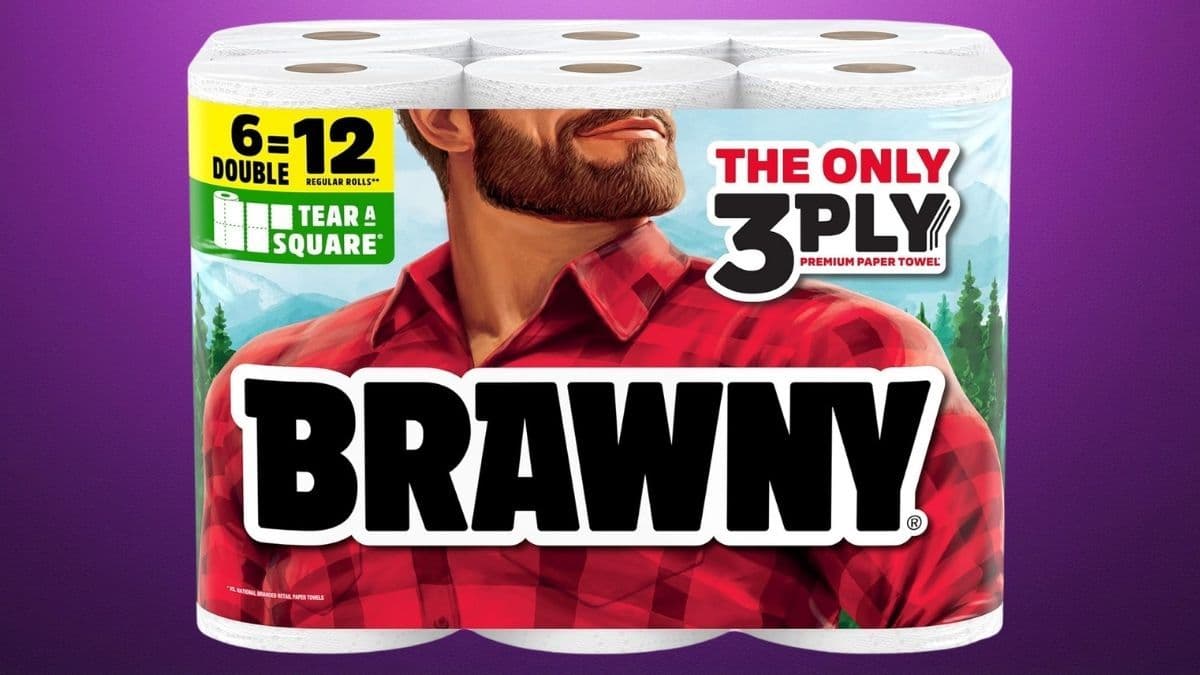 Brawny Tear-A-Square Paper Towels: Stronger Cleaning with Less Waste