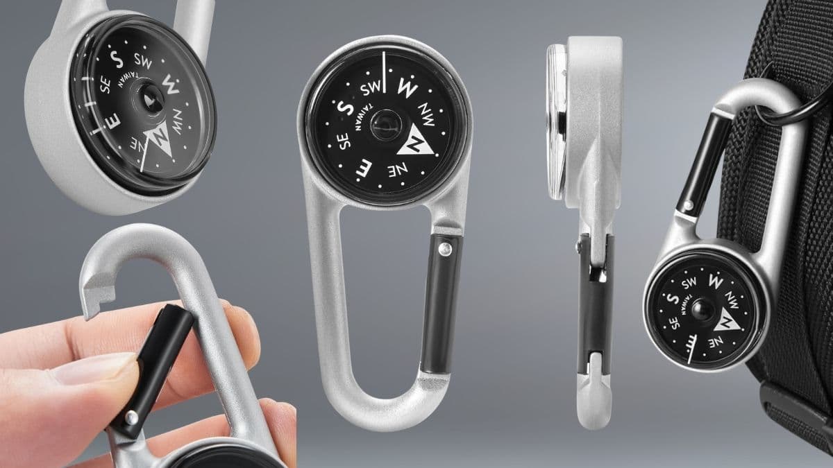 Stay Oriented Anywhere with the Amazon Basics Carabiner Keychain Compass