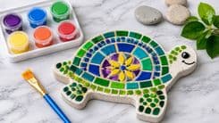 Creative Roots Mosaic Turtle DIY Stepping Stone Kit : A Fun and Educational Craft for Kids